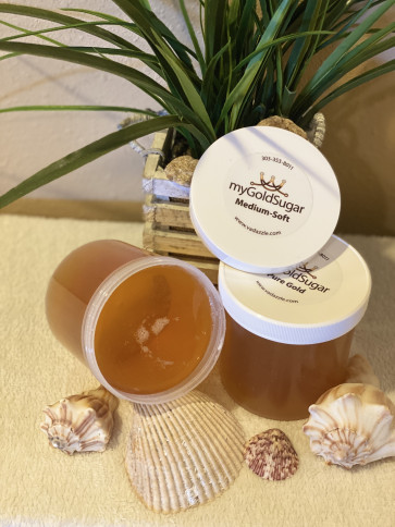 32 oz MEDIUM-SOFT Sugaring Paste (fine hair, medium cool to cool parts of body, facial hair, peach fuzz, chin)