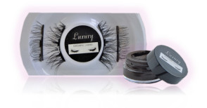 Our "CRISSCROSS" Black Medium (16mm) / 1 Inch Wide Three Long Magnet Luxury Magnetic Eyelash and Magnetic Eyeliner Combo Set